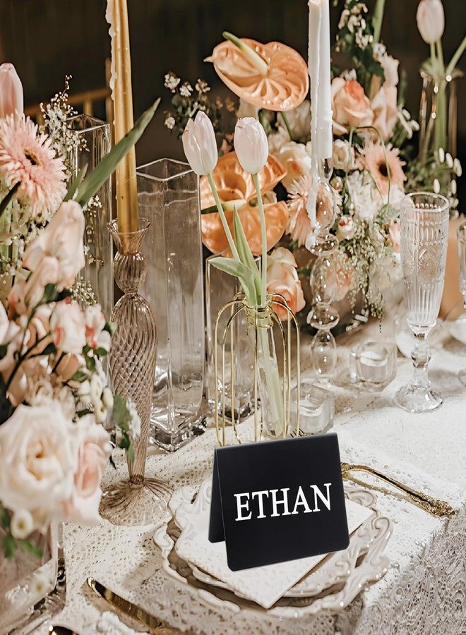 مجموعة ويندونك من 15 لافتة صغيرة للسبورة لحفلات البوفيه، لافتات طاولة قابلة لإعادة الاستخدام مقاس 4 × 3 بوصات مع قلم سبورة وقطعة قماش للمسح، ملصقات طعام للطاولة لحفلات الزفاف والمخبوزات (نمط V) - Image 4